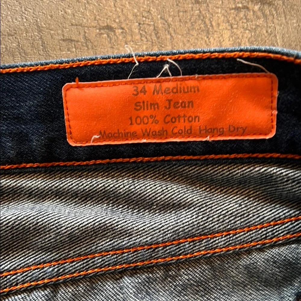 Jean shop Cotton Blue Straight-Leg Jeans with‎ Vintage Fading